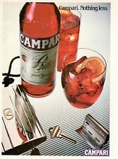 1983 Original Advertising' Vintage Bitter Campari Nothing Less Red Valentino 2 picture