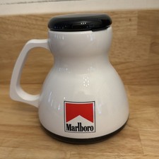 NOS Vintage Marlboro Wide Bottom Travel Mug No Spill Low Rider Desk Cup 1990’s picture