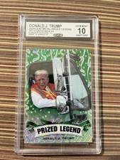 Donald J Trump 2024 Leaf Metal Prize Legend Pl 15 Green Wave 4/5 picture