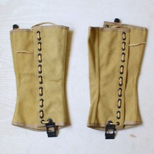 WW2 US ARMY M-1938 CANVAS GAITERS WRAPPINGS LEGGINGS WWII MILITARY picture