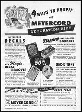 1949 Meyercord Co. Chicago Magic Decal Remover Trimz Dec-O-Tape Vintage Print Ad picture