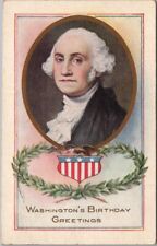 Vintage George Washington's Birthday Postcard Portrait / WHITNEY / 1919 Cancel picture