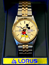 Vintage Lorus Seiko Disney Mickey Mouse Men's Presidential Day-Date Watch | NOS picture