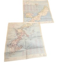 2 WWII 1945 Okinawa Navy & Army Staging Maps Operation Downfall RARE RESTRICTED picture