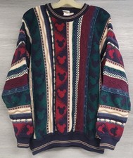 VINTAGE SWEATER MICKEY MOUSE DISNEY CATALOG VTG 90s 3D KNIT COOGI STYLE LARGE picture