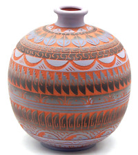 Vintage 1961 Navajo AmericanIndian Pottery Hand ETCHED Vase 10
