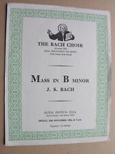 1966 MASS in B MINOR Bach Choir David Willcocks Heather Harper Wilfred Brown RFH picture