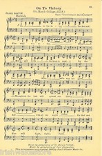 ST. MARY'S COLLEGE (Calif.) Vintage Song Sheet c 1931 