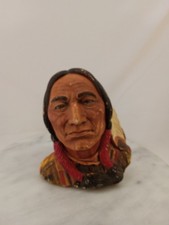 Vintage 1984 Legend Products Decor SITTING BULL Chalk Ware Wall Art picture