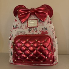 Disney Hallmark Holiday Ever After Minnie Mouse Loungefly Backpack NWT  picture