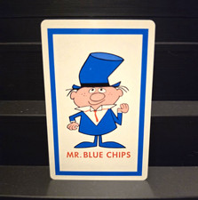 Vintage 1960s Swap Card - Mr. Blue Chips / Vintage Playing Card Single picture