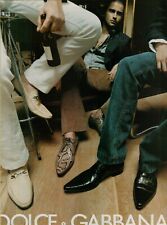 2004 Dolce & Gabbana Men's Shoes Leather Snakeskin Barstool Vintage Print Ad picture