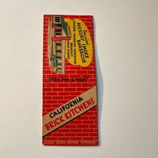 California Brick Kitchens Vintage Matchbook Cover 4MB122-1 picture