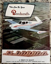 Vintage 1960s Beechcraft Bonanza EL DORADO Airplane Dealer Catalog Brochure picture