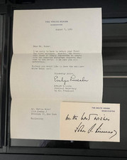 EVELYN LINCOLN JFK'S SECRETARY SIGNED LETTER & WHITE CARD picture