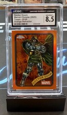 Topps 2025 Marvel Chrome Doctor Doom #148 Orange Refractor 3/25 CGC 8.5 not PSA picture