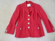 Moschino Cheap and Chic Red Blazer Button up Seamed Tailored Jacket Size 8 picture