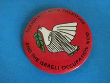 Solidarity With Palestine End the Israeli Occupation Now Protest Pin Button picture