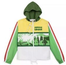 NEW Disney Parks Women's S Jungle Cruise Windbreaker Hooded Jacket Green Yellow picture