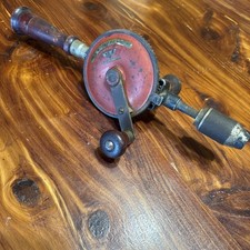 Vtg Antique Miller Falls No.38? Old Hand Drill Wood Handle Bit Holder Egg Beater picture
