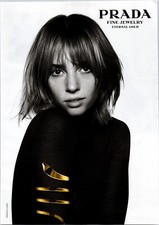 2023 PRADA FINE GOLD JEWERY FASHION PRINT AD picture