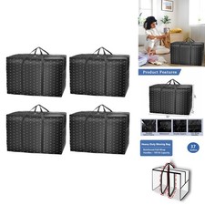 MC-Hotfire 4 Pack Large Heavy Duty Moving Bags 37 gal Black picture