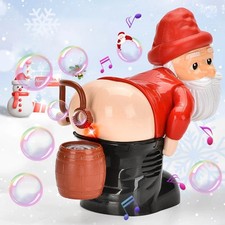 Christmas Santa Claus Farting Bubble Machine Toy Music Light Xmas Gift Kids picture