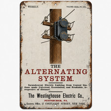 Westinghouse Electric Sign Alternating System Vintage Ad Reproduction (3 Sizes) picture