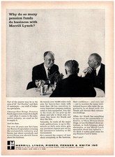 1965 PRINT AD, So Many Pension Funds Do Business With Merrill Lynch Art Wardes picture