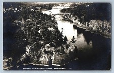 Birds Eye View Interstate Park Taylors Falls MN Bridge c1920 RPPC Postcard -1357 picture