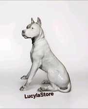 Antique Gebruder Heubach Large Dog Figurine Great Dane Tanskandoggi Germany 1900 picture