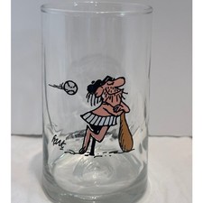 Vintage 1981 Arbys BC Ice Age Collector Series Glass Grog Baseball Johnny Hart picture
