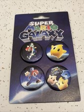 Nintendo Super Mario Galaxy Metal Button Set Mario Luma 2009 changes collection picture