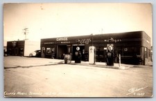 Aurora Colorado Cliff's Mobil Service Station Gas Pumps Sanborn Real Photo RPPC picture