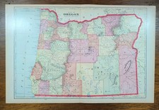 Vintage 1907 OREGON Map 22