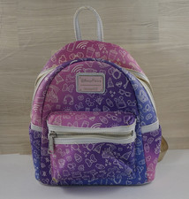 Disney Parks Loungefly Park Icons Pink Purple Ombre Backpack Mini Bag picture