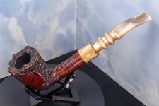 EXCELSIOR DELUXE DUBLIN 891 CRAGGY RUSTICATED PIPE H. OLDENKOTT picture