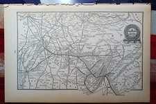 ~1895 Train Route Map The Tennessee Line NASHVILLE CHATTANOOGA ST LOUIS RAILROAD picture