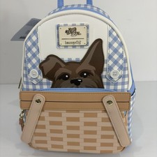 Loungefly Wizard of Oz Toto Blue Gingham Mini Backpack Adjustable Straps BNWT picture