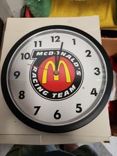 Vintage McDonalds Racing Team Round Quartz Analog Wall Clock picture