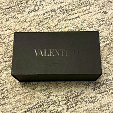 Valentino Men's Aviator Sunglasses Gold Metal Frame Blue Gradient Lenses Case picture
