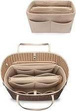 Felt Purse Bag Organizer Insert with zipper Bag Tote Shaper Fit LV Speedy 30 picture