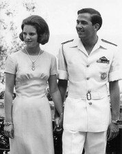 King Constantine II of Greece holding hand of fiancee Princess Ann- Old Photo picture