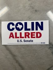 Official Colin Allred For U.S. Senate Texas Political Bumper Sticker picture