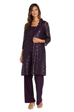 R&M Richards Women's Elegance De Nuit Pant Set 14 Plum picture