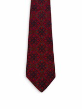Valentino Red Floral Patterned Silk Necktie picture