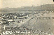 RPPC Ensenada Mexico General View Port Hotel Playa 1940s Vintage Postcard picture