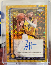 2025-26 Topps Chrome Update Tyrese Haliburton Gold Geometric Auto 07/50 picture