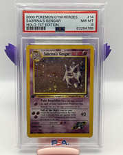 Pokémon Gym Heroes Sabrina's Gengar 14/132 Holo 1st Ed PSA 8 Cert 83264768 picture