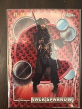 2026 Topps Disney Chrome Jack Sparrow #14 Red and Black Refractor /28 picture